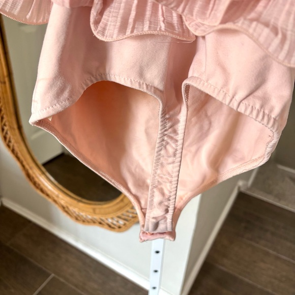 Free People / For The Frill Of It Bodysuit in Pink - Picture 8 of 9